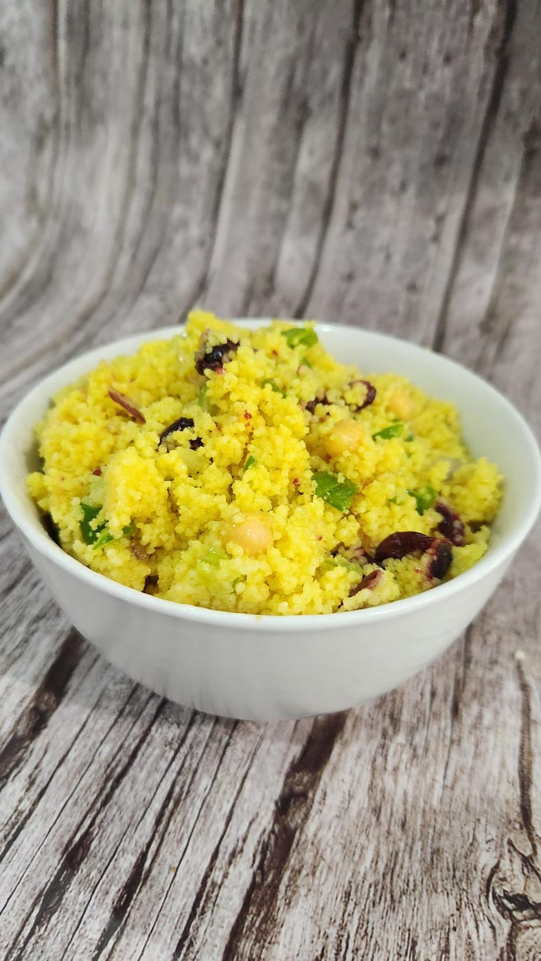 Salade de couscous aux pois chiches et canneberges